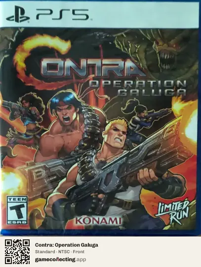 Contra: Operation Galuga PlayStation 5, NTSC box front