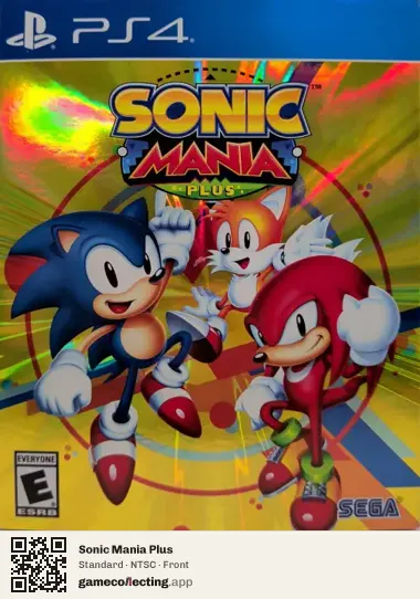 Sonic Mania Plus PlayStation 4, NTSC box front