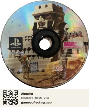 Alundra PlayStation, NTSC disc