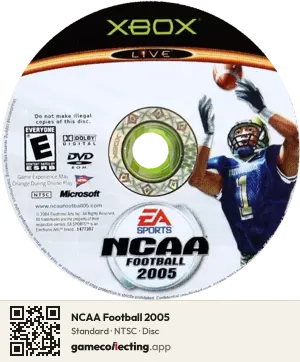 NCAA Football 2005 Xbox, NTSC disc