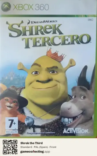 Shrek the Third Xbox 360, Spain box front