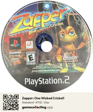 Zapper: One Wicked Cricket! PlayStation 2, NTSC disc