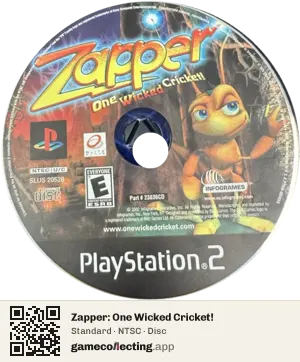 Zapper: One Wicked Cricket! PlayStation 2, NTSC disc