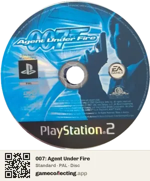 007: Agent Under Fire PlayStation 2, PAL disc