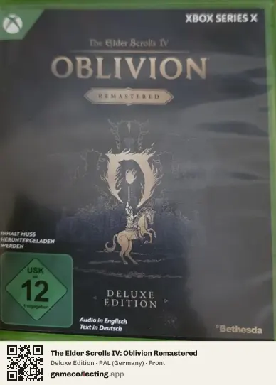 The Elder Scrolls IV: Oblivion Remastered Xbox Series X, Germany box front