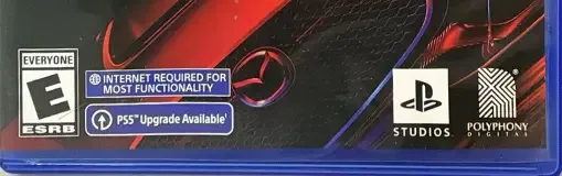 Gran Turismo 7, the ESRB box on its front