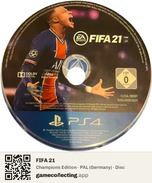 FIFA 21 PlayStation 4, PAL disc
