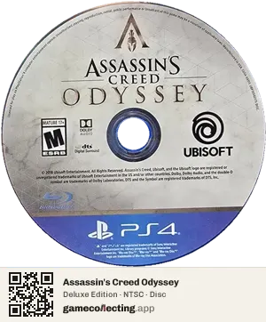 Assassin's Creed Odyssey PlayStation 4, NTSC disc