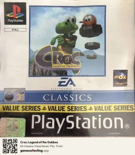 Croc: Legend of the Gobbos PlayStation, PAL box front
