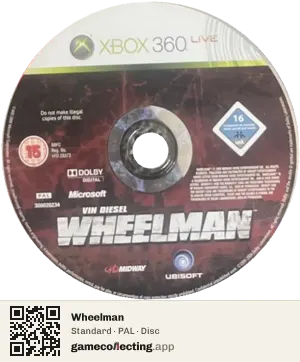Wheelman Xbox 360, PAL disc
