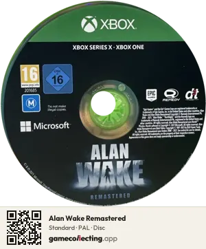Alan Wake Remastered Xbox Series X, PAL disc