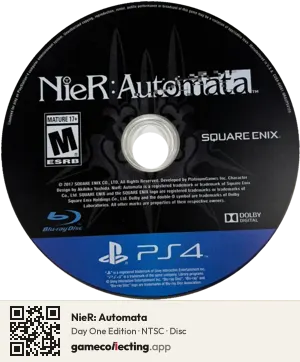 NieR: Automata PlayStation 4, NTSC disc