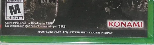 Metal Gear Survive, the ESRB box on its front