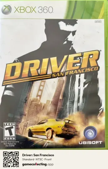 Driver: San Francisco Xbox 360, NTSC box front