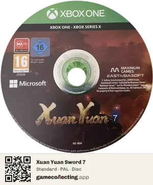 Xuan Yuan Sword 7 Xbox One, PAL disc