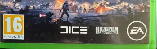 Star Wars Battlefront II, the PEGI square on its front