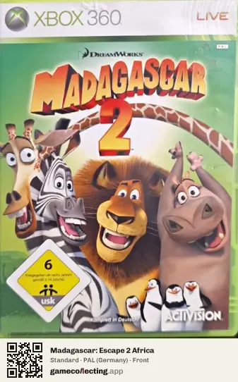 Madagascar: Escape 2 Africa Xbox 360, Germany box front