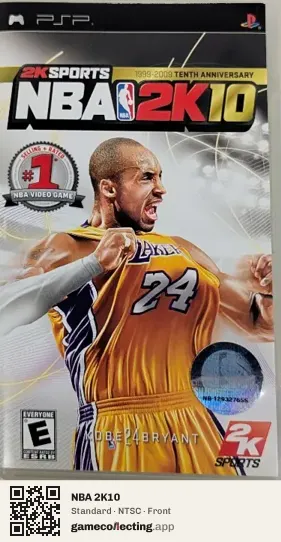 NBA 2K10 PlayStation Portable, NTSC box front