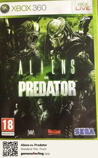 Aliens vs. Predator Xbox 360, PAL box front