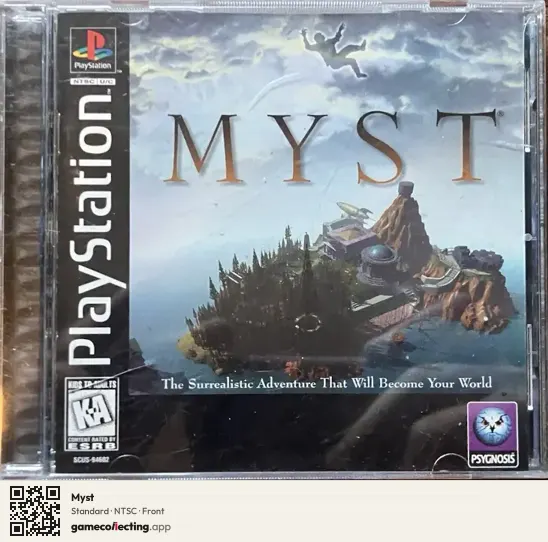 Myst PlayStation, NTSC box front