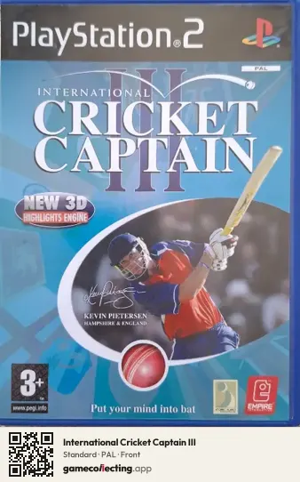 International Cricket Captain III PlayStation 2, PAL box front