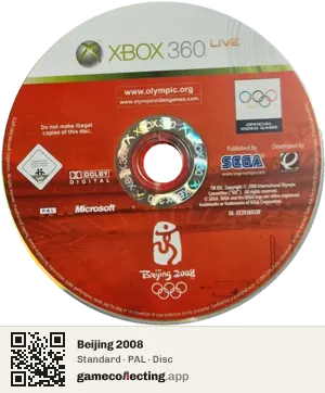 Beijing 2008 Xbox 360, PAL disc