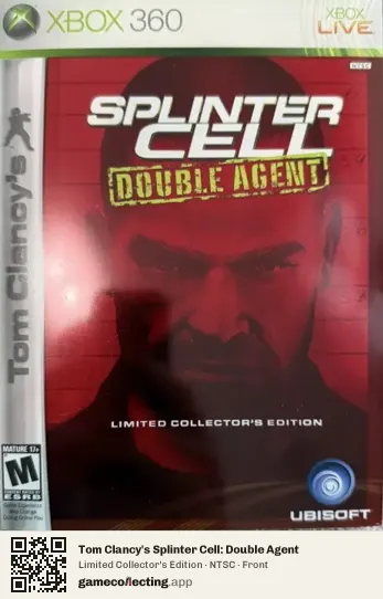 Tom Clancy's Splinter Cell: Double Agent Xbox 360, NTSC box front