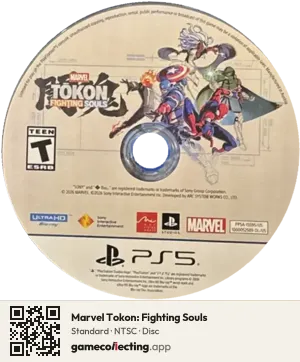 Marvel Tokon: Fighting Souls PlayStation 5, NTSC disc