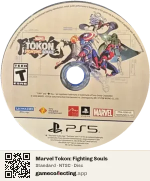 Marvel Tokon: Fighting Souls PlayStation 5, NTSC disc
