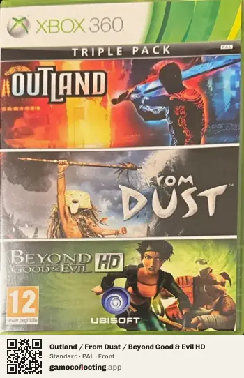 Outland / From Dust / Beyond Good & Evil HD Xbox 360, PAL box front