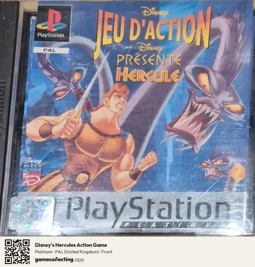 Disney's Hercules Action Game PlayStation, United Kingdom box front