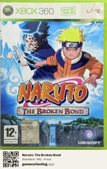 Naruto: The Broken Bond Xbox 360, PAL box front