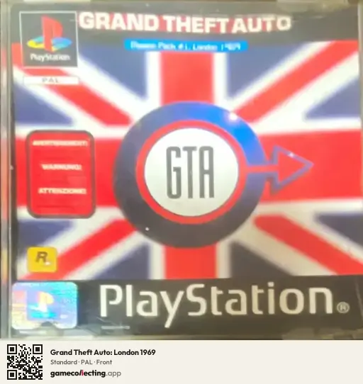 Grand Theft Auto: London 1969 PlayStation, PAL box front