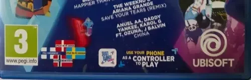 Just Dance 2022, the USK square on its front