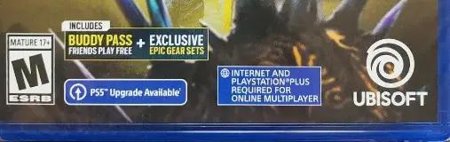 Tom Clancy's Rainbow Six Extraction, the ESRB box on its front