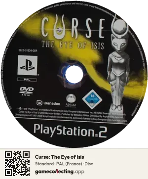 Curse: The Eye of Isis PlayStation 2, PAL disc