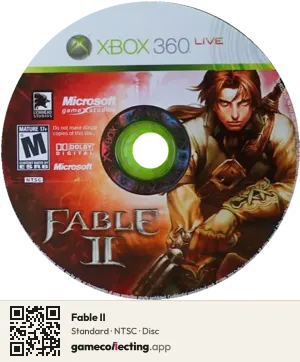 Fable II Xbox 360, NTSC disc