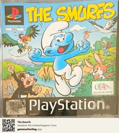 The Smurfs PlayStation, United Kingdom box front