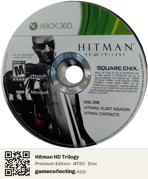 Hitman HD Trilogy Xbox 360, NTSC disc