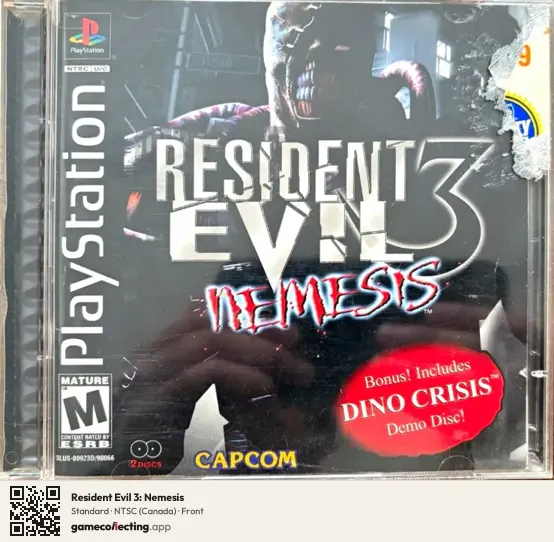 Resident Evil 3: Nemesis PlayStation, Canada box front