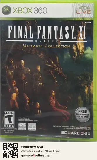 Final Fantasy XI Xbox 360, NTSC box front