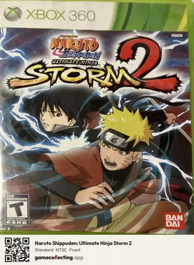 Naruto Shippuden: Ultimate Ninja Storm 2 Xbox 360, NTSC box front