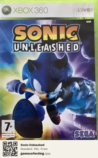 Sonic Unleashed Xbox 360, PAL box front