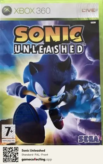 Sonic Unleashed Xbox 360, PAL box front