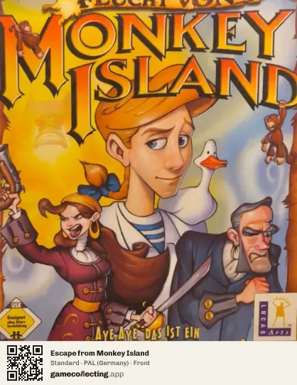 Escape from Monkey Island PlayStation 2, Germany box front