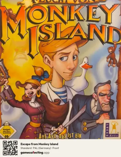 Escape from Monkey Island PlayStation 2, Germany box front