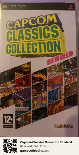 Capcom Classics Collection Remixed PlayStation Portable, PAL box front