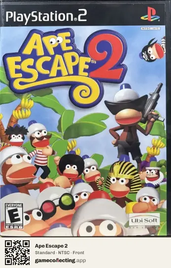 Ape Escape 2 PlayStation 2, NTSC box front