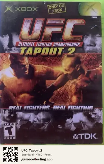 UFC: Tapout 2 Xbox, NTSC box front