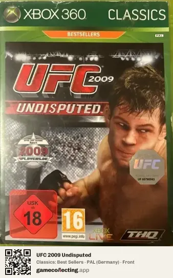 UFC 2009 Undisputed Xbox 360, Germany box front